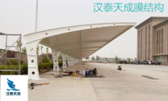 湖北遮阳棚钢结构生产企业 荆州遮阳棚厂家供应膜结构停车棚