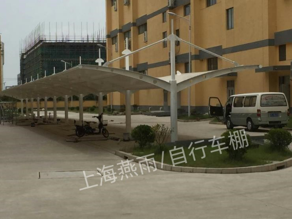 供应简欧膜结构自行车充电桩停车棚-小区铝合金车棚-支持全国定