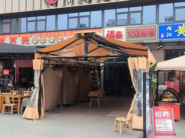 电动伸缩遮阳雨棚厂家直销哪家好推拉篷定做